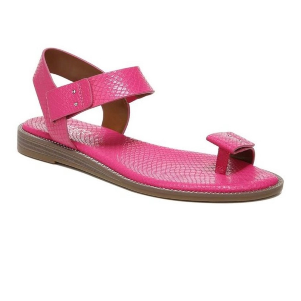 Franco Sarto fuchsia ring toe slip on with strap flats size 8 NWOT Box included.